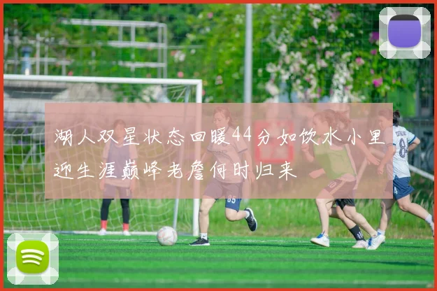 湖人双星状态回暖44分如饮水小里迎生涯巅峰老詹何时归来